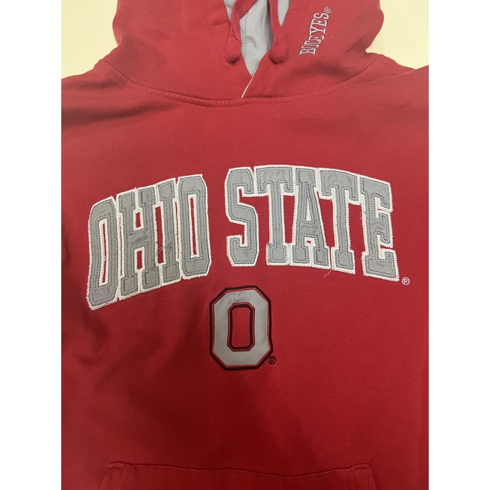 Ohio State Buckeyes Hoodie Mens Red NCAA Varsity Apparel Sweatshirt- Medium - Picture 2 of 8